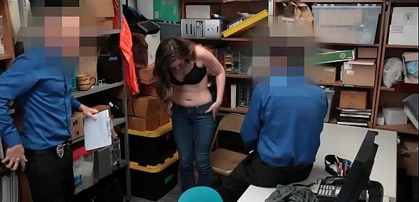  Young shoplifter tag teamed by security after she got caught